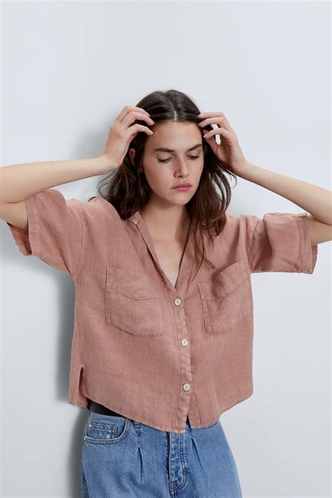 zara short sleeve blouse